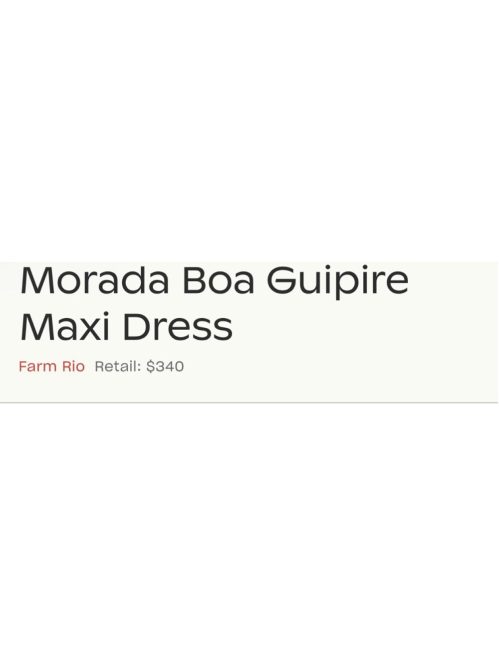 FARM Rio Morada Boa Guipure Lace Maxi Dress Cream - Picture 8 of 12